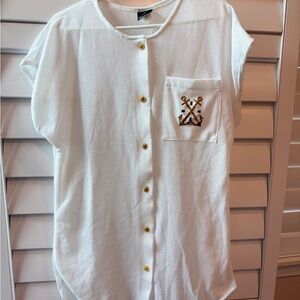 White Mesh cover up